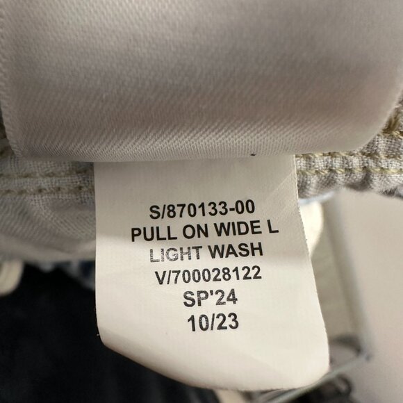 Gap Denim High Rise Wide-Leg Pull-On Light Wash Jeans Large Spring 2024 - Picture 9 of 10